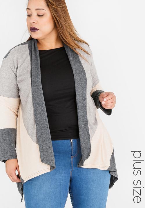 Lu-May - Colourblock Cardi Grey