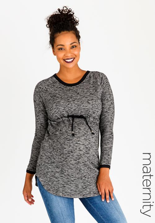 Cherry Melon - Leisure Drawstring Top Black