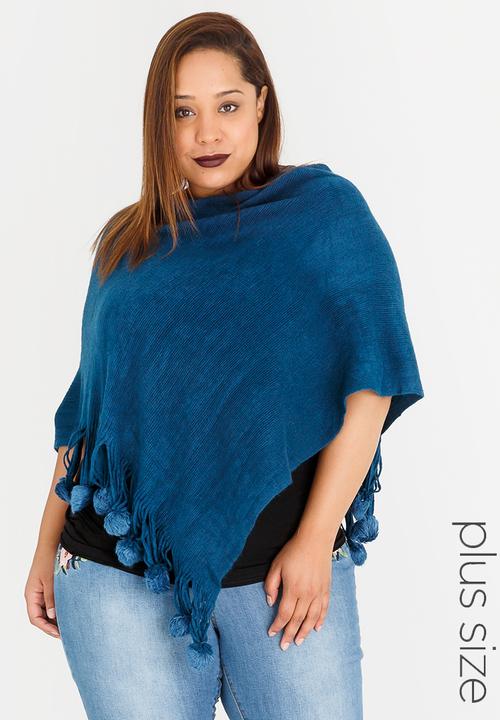 Joy Collectables - Pom-pom Poncho Dark Blue