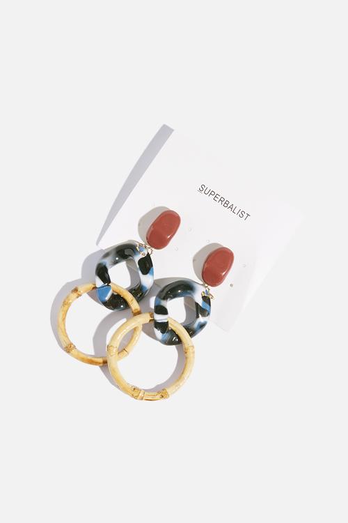Mischa statement earrings - multi
