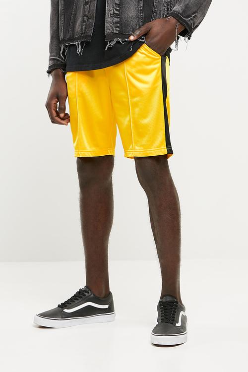 Tricot side stripe short - yellow & black