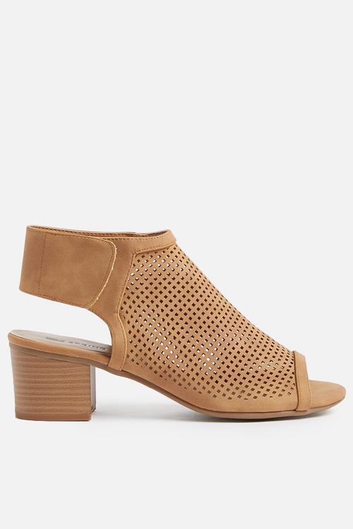 Adalidia open toe heel - tan