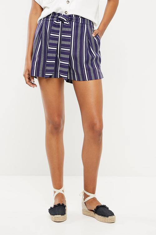 Self tie short - blue & white 