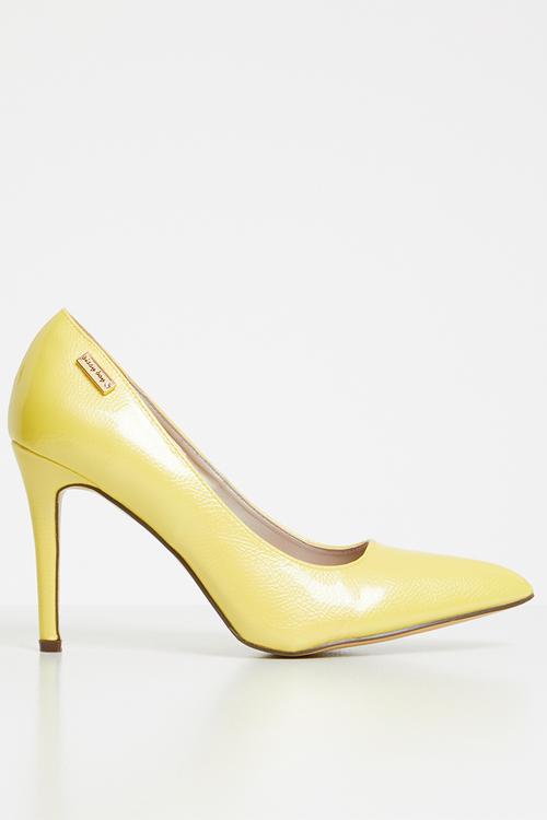 Pointed stiletto heels - yellow