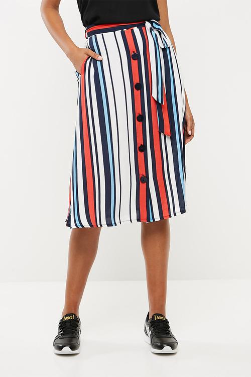 A-line midi skirt - multi