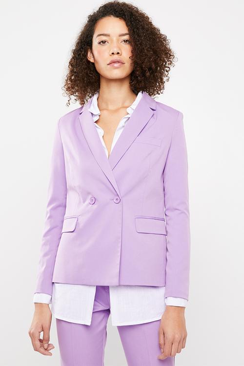 Double breasted suit jacket - lilac