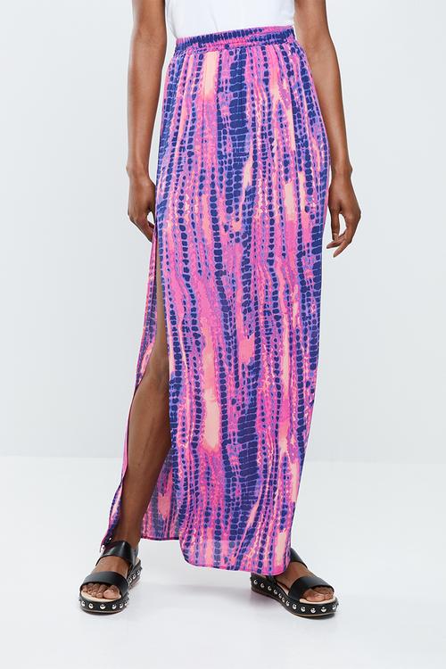 Tie dye maxi skirt - multi 