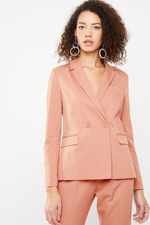 Double breasted suit jacket - peach
