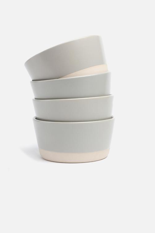 Ashen bowl set of 4 - grey