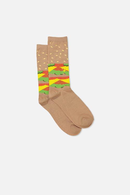Novelty socks - beige 