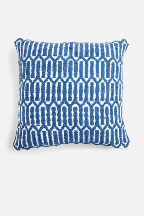Erik woven cushion cover - blue