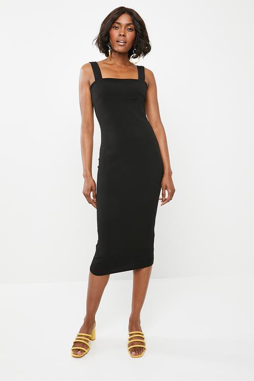 Basic bodycon dress - black