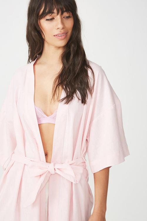 Woven kimono - pink