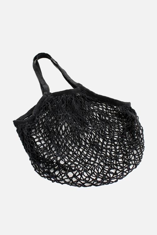 Net bag shopper - black