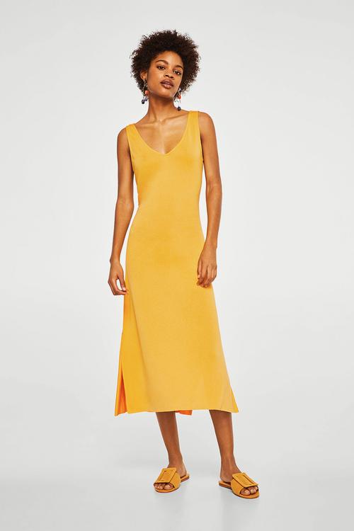 Bow gown dress - yellow