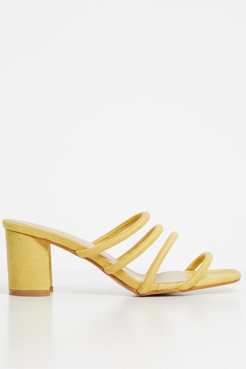 Block heel - yellow