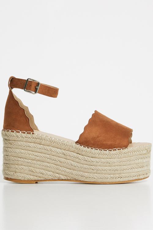Gemma espadrille flatform - tan