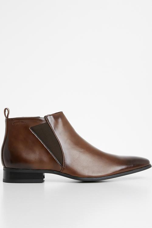 Plain derby boots - brown