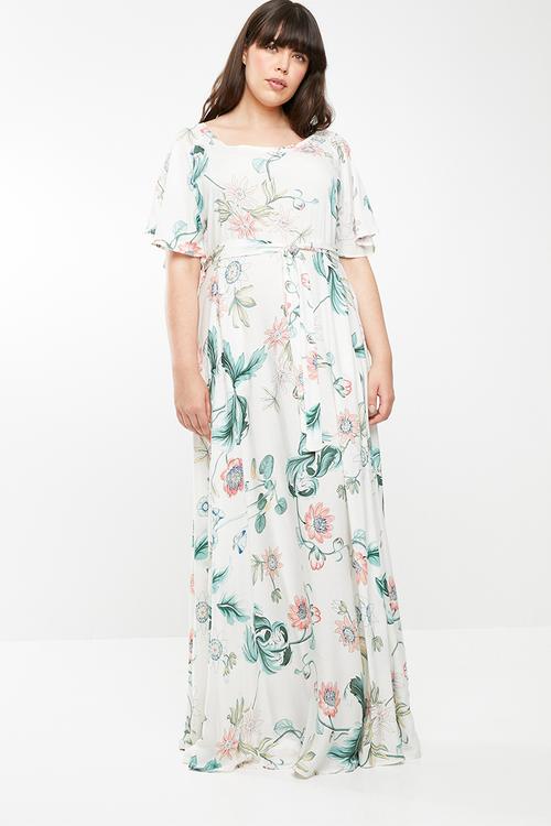 Thulisile satin like maxi dress - multi 