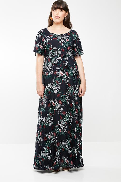 Thulisile satin-like maxi dress - multi 