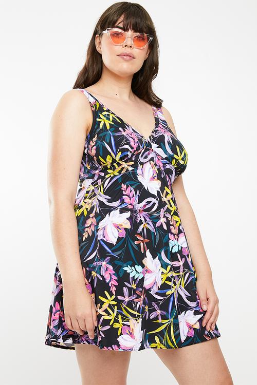 Babydoll swim dress - multi