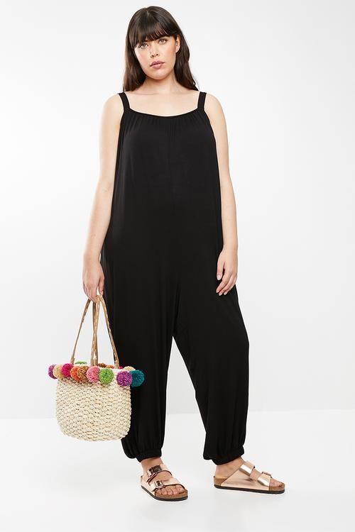 Easy jumpsuit with pockets - black