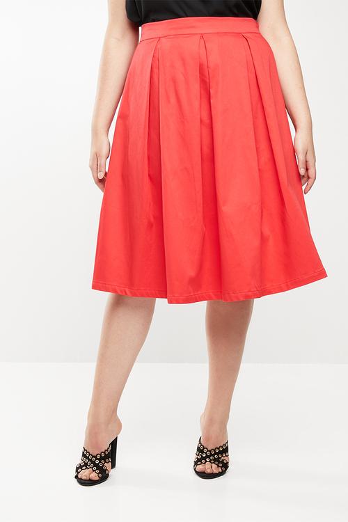 Fit and flare skirt - red