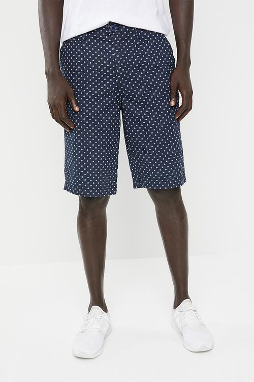 Ditsy floral print shorts - navy 