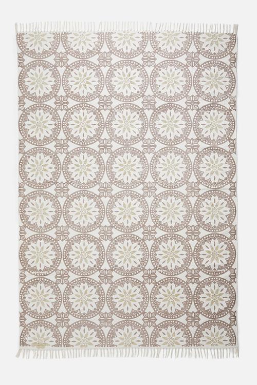 Essence printed rug - dusty pink