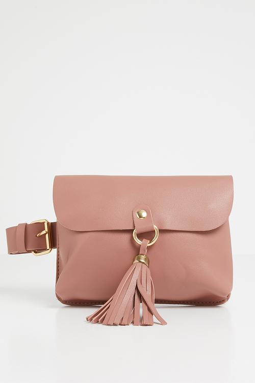 Tassel detail belt bag - pink