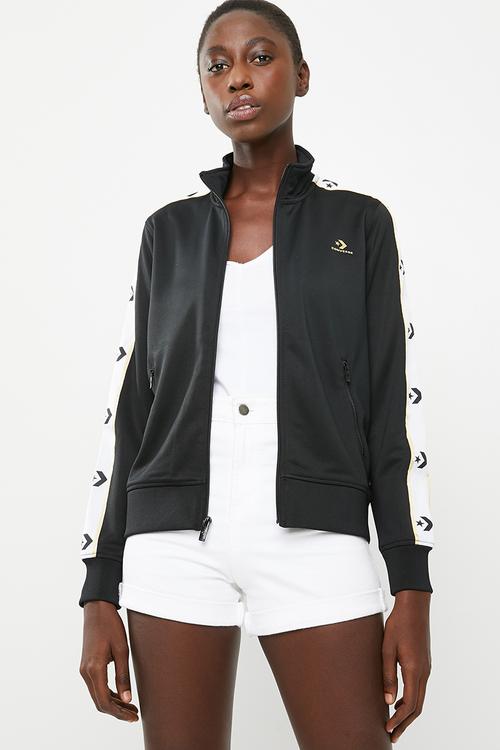 Star chevron track jacket - black