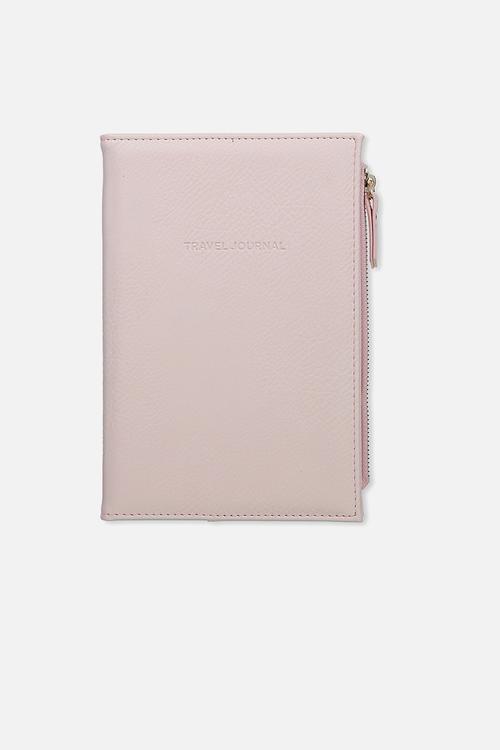 Travel zip journal - pink quote