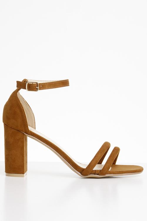 Ivy ankle strap heel - tan