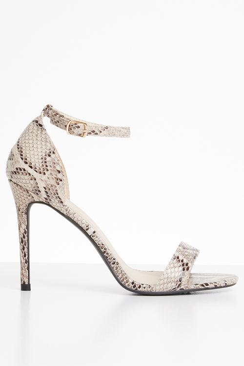 Zoe ankle strap heel - snake