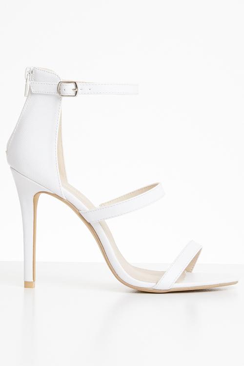 Kylie strappy heel - white