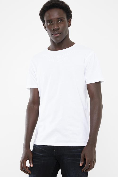 Oms zip tee - white