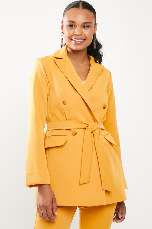 Oversized blazer - yellow