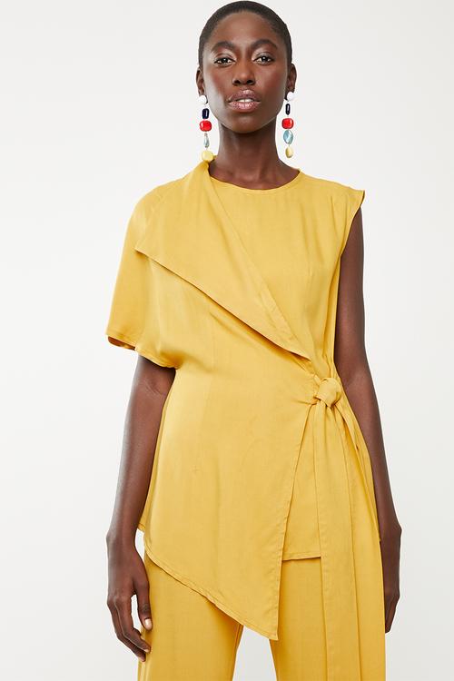 Nomzamo flap top short - yellow