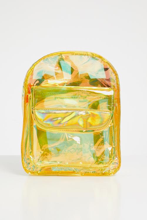 Transparent backpack - yellow