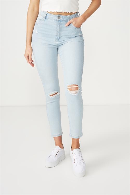 High rise grazer skinny jean - blue 