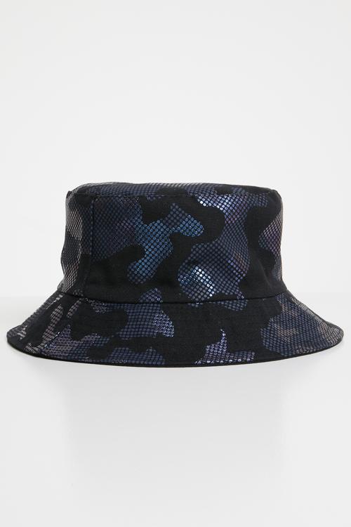 Bucket hat - black & purple