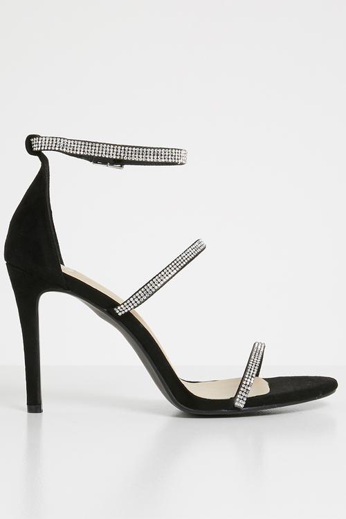 Diamante heel - black
