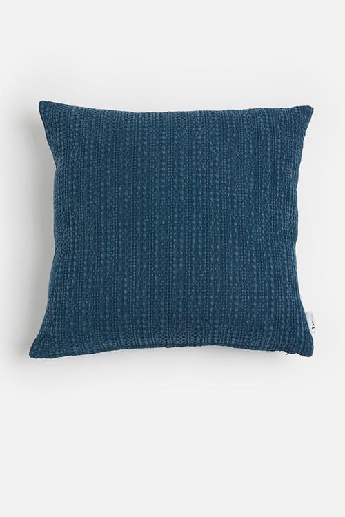 Waffle cushion cover - blue