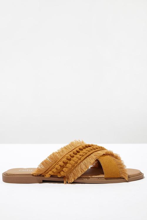 Frankey fancy crossover slide - mustard