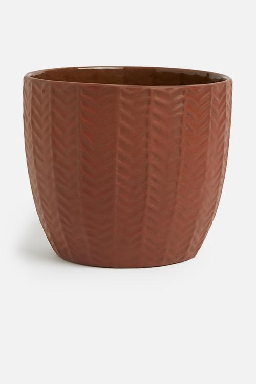 Leaf vase - terracotta