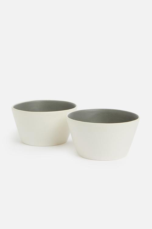 Heath snack bowl set of 2 - matte charcoal