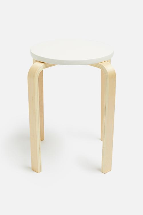 Emba stool - natural & white