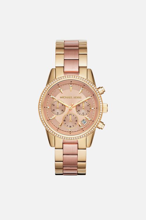 Ritz dial ladies chronograph watch - rose gold 