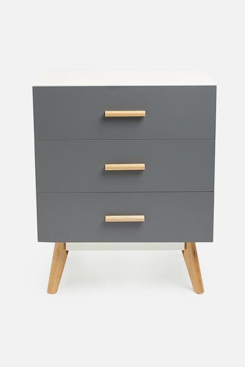 Alva 3 drawer storage - grey
