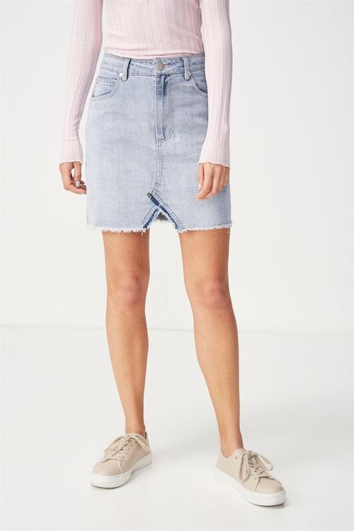 The re-made mini denim skirt - blue